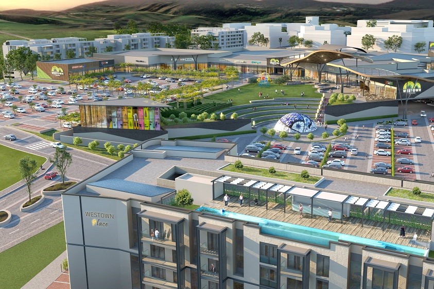 The retail hub of Westown Square