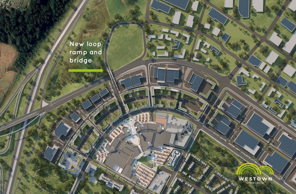 New loop ramp and bridge into Westown
